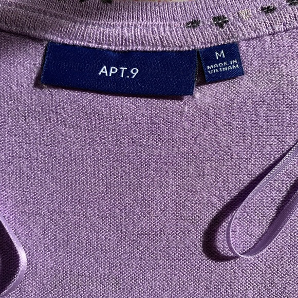 Asymmetrical Knit Tee in Lavender - Picture 3 of 14